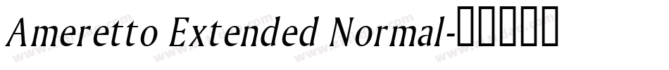 Ameretto Extended Normal字体转换